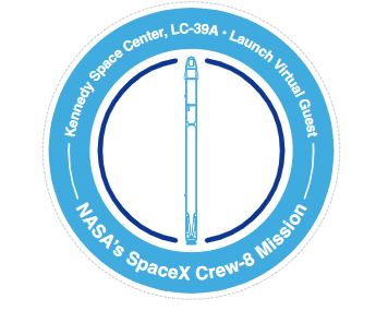 NASA Mission Stamp - NASA's SpaceX Crew-8 Mission